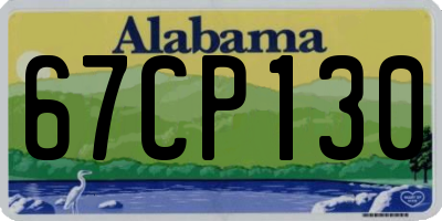 AL license plate 67CP130