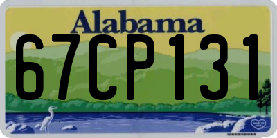 AL license plate 67CP131
