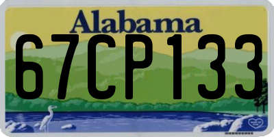 AL license plate 67CP133
