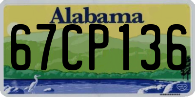 AL license plate 67CP136