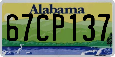 AL license plate 67CP137
