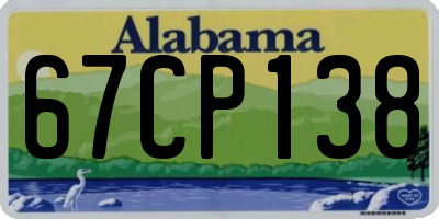 AL license plate 67CP138