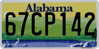AL license plate 67CP142
