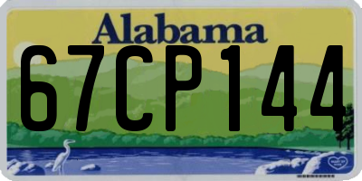 AL license plate 67CP144