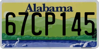 AL license plate 67CP145