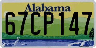 AL license plate 67CP147