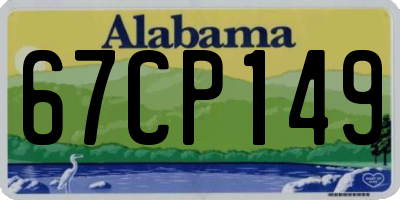 AL license plate 67CP149