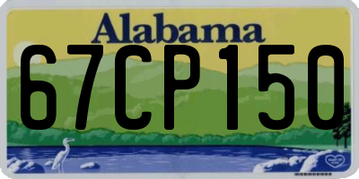 AL license plate 67CP150