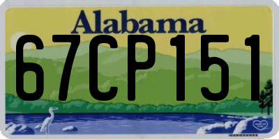AL license plate 67CP151