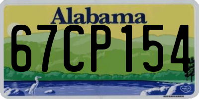 AL license plate 67CP154