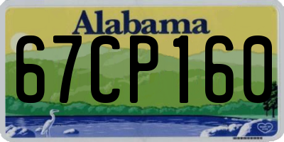 AL license plate 67CP160