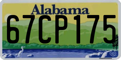 AL license plate 67CP175