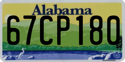 AL license plate 67CP180