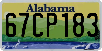 AL license plate 67CP183