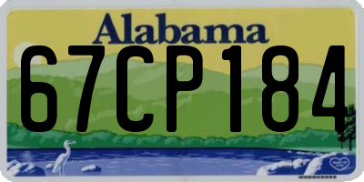 AL license plate 67CP184