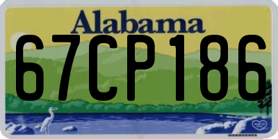 AL license plate 67CP186