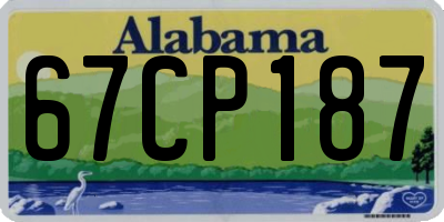 AL license plate 67CP187