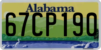 AL license plate 67CP190