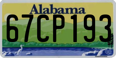 AL license plate 67CP193