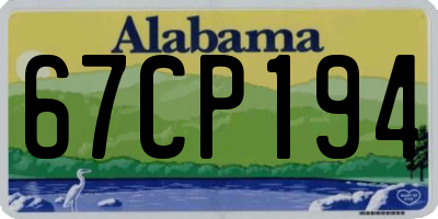 AL license plate 67CP194