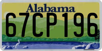 AL license plate 67CP196