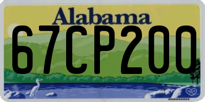AL license plate 67CP200