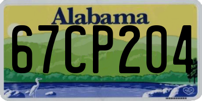 AL license plate 67CP204