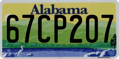 AL license plate 67CP207