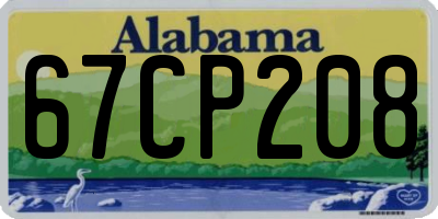AL license plate 67CP208