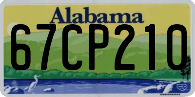 AL license plate 67CP210