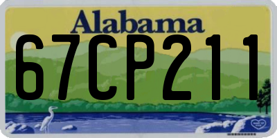 AL license plate 67CP211