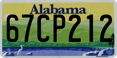AL license plate 67CP212