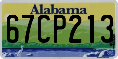 AL license plate 67CP213