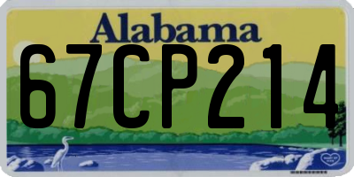 AL license plate 67CP214