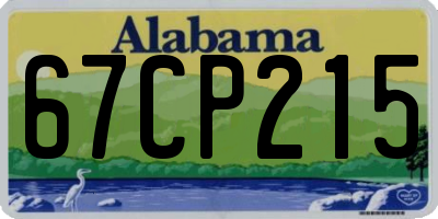AL license plate 67CP215