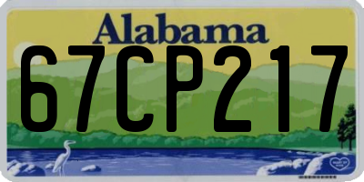 AL license plate 67CP217