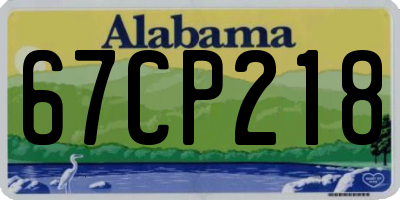AL license plate 67CP218