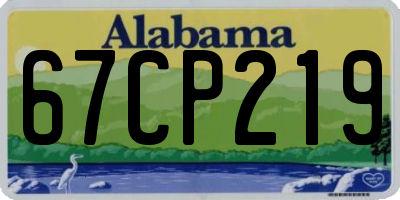 AL license plate 67CP219