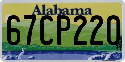 AL license plate 67CP220