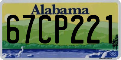 AL license plate 67CP221