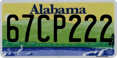 AL license plate 67CP222