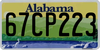 AL license plate 67CP223