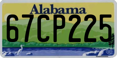 AL license plate 67CP225