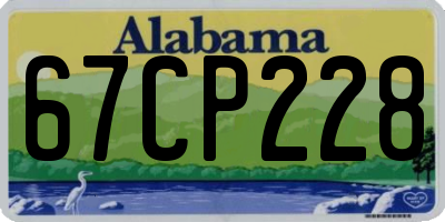 AL license plate 67CP228