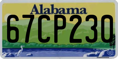 AL license plate 67CP230