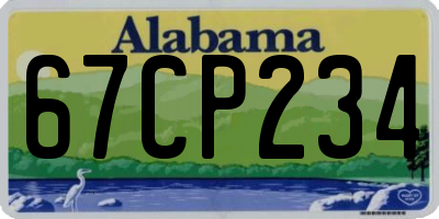 AL license plate 67CP234