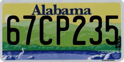 AL license plate 67CP235