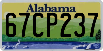 AL license plate 67CP237