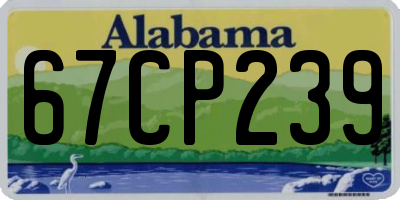 AL license plate 67CP239