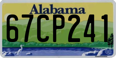 AL license plate 67CP241